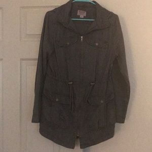 Women’s Large Mossimo Gray hooded utility jacket